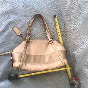 COACH GOLD LUREX SATCHEL HANDBAG